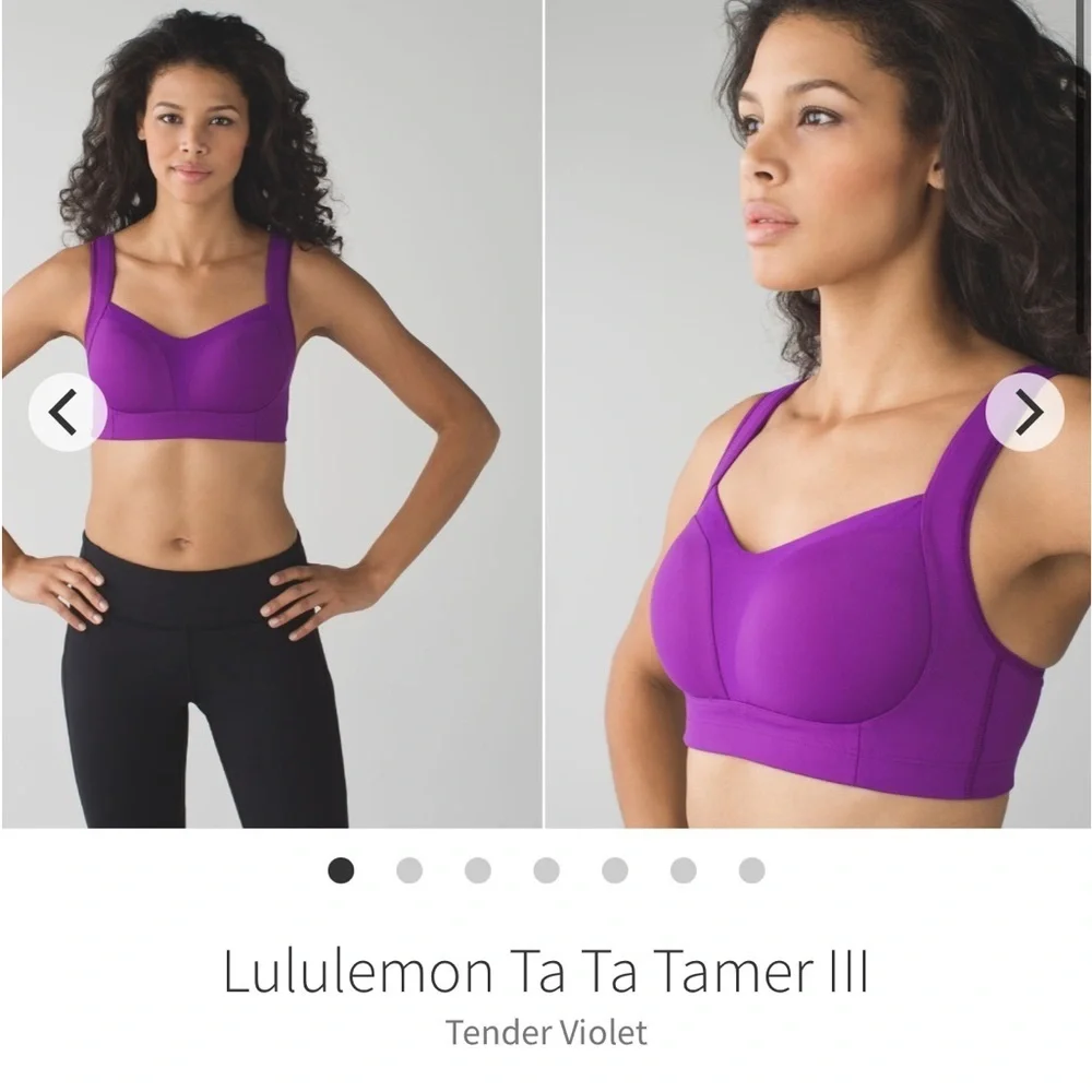 Lululemon Ta Ta Tamer Sports Bra Size 32C in Purple